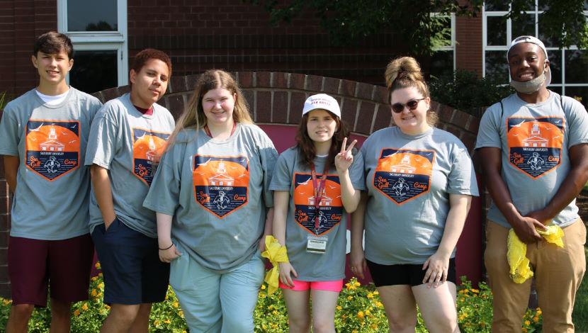 Group photo of students at leadership event