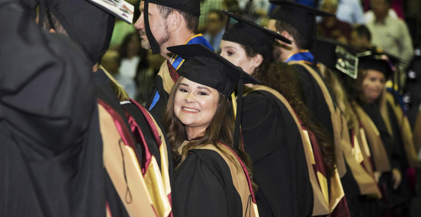 Students at commencement