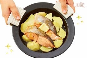 「お魚の日、増えたね」このお皿ならレンチンで美味しいし、焦げもスル落ちなんだもん【LDK】