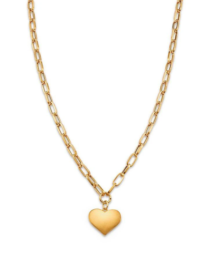 商品Bloomingdale's Fine Collection|Bloomingdale's Polished Electroform Heart Pendant Necklace in 14K Yellow Gold, 17",价格¥22091,第1张图片详细描述