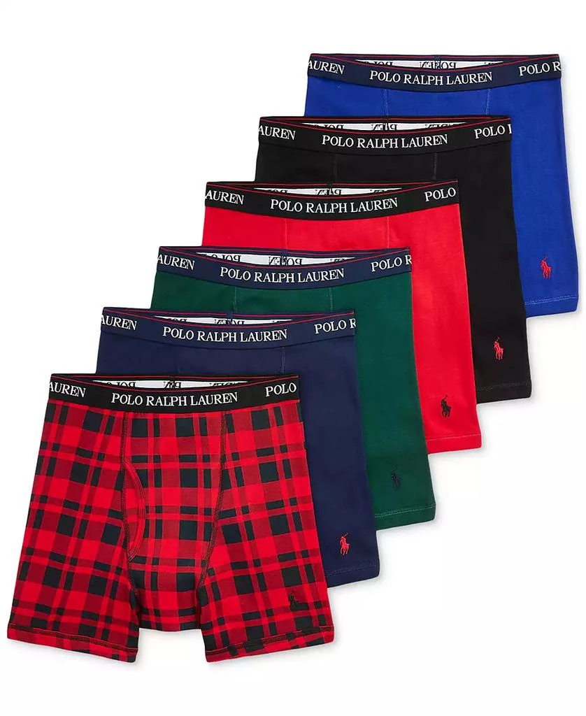 商品Ralph Lauren|Men's 5+1 Free Bonus Classic Fit Cotton Boxer Briefs,价格¥381,第1张图片