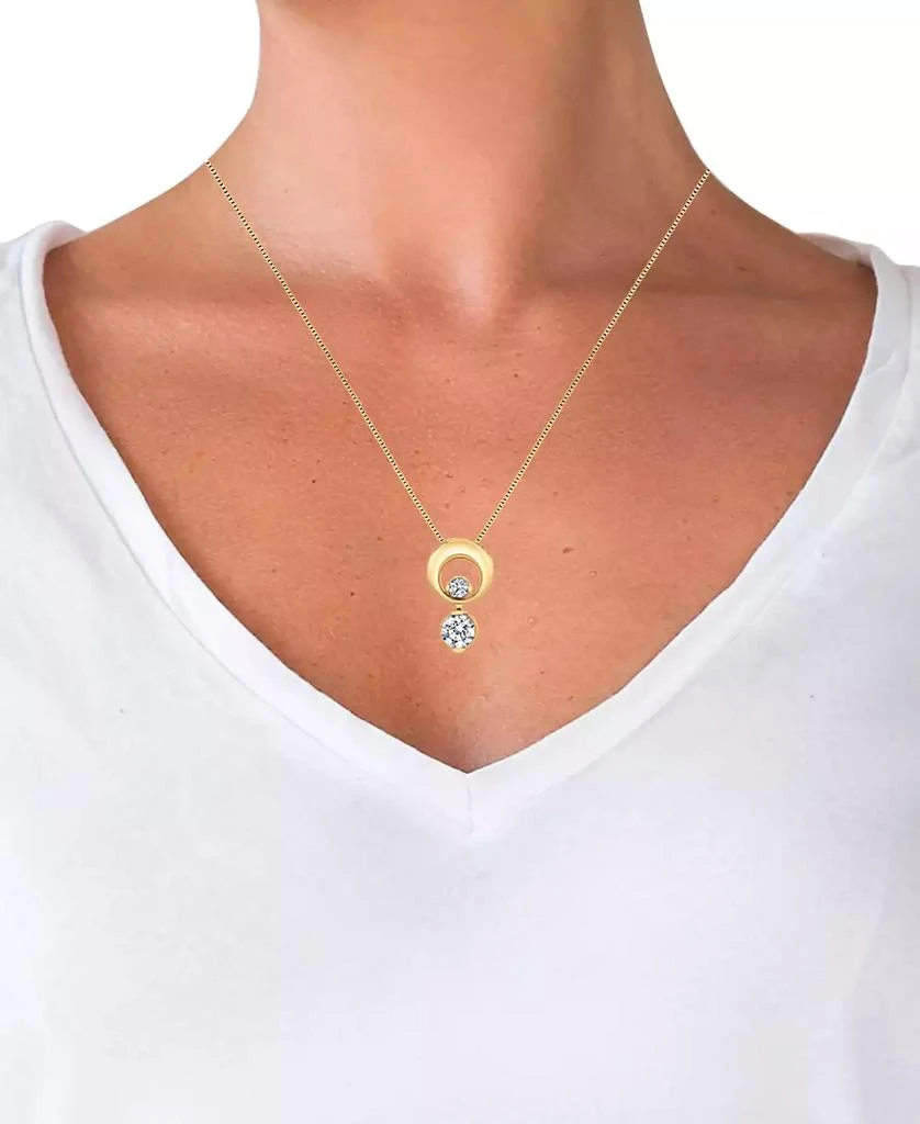 商品Sirena|Diamond 18" Pendant Necklace (1/2 ct. t.w.) in 14k Yellow Gold,价格¥26731,第2张图片详细描述