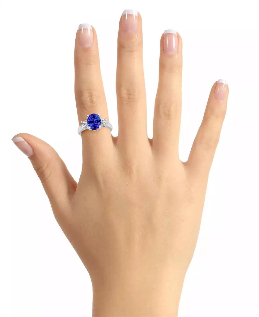 商品Macy's|Tanzanite (2-3/4 ct. t.w.) & Diamond (1/3 ct. t.w.) Oval Ring in 14k Gold,价格¥21919,第2张图片详细描述