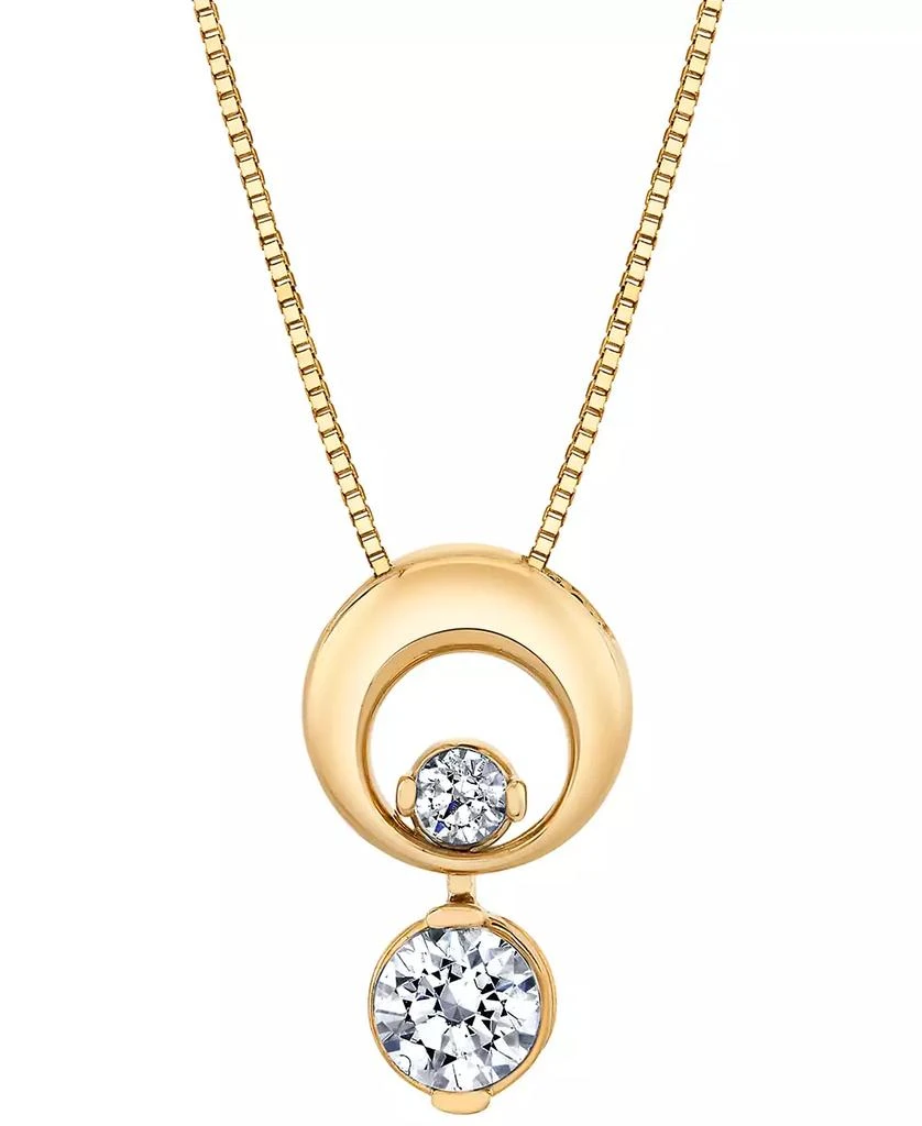 商品Sirena|Diamond 18" Pendant Necklace (1/2 ct. t.w.) in 14k Yellow Gold,价格¥26731,第1张图片