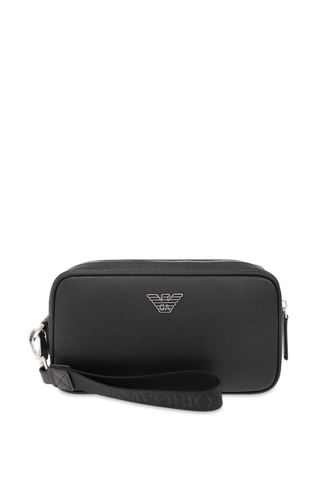 商品Emporio Armani|Emporio Armani ASV Saffiano Logo Plaque Washbag,价格¥1282,第1张图片