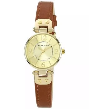 Anne Klein | 棕色皮质表带时装表,商家Macy's,价格¥251