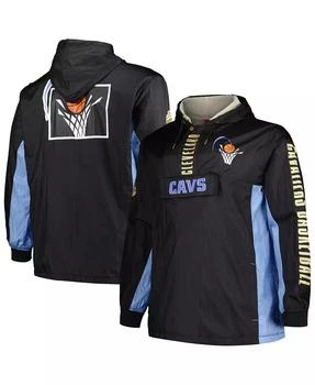 Mitchell & Ness | Men's Black Cleveland Cavaliers Big Tall Hardwood Classics Team OG 2.0 Anorak Hoodie Quarter-Zip Windbreaker Jacket,商家Macy's,价格¥1122