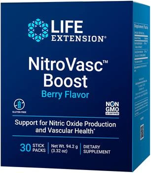 Life Extension | Life Extension NitroVasc Boost, Berry, 30 Stick Packets,商家Life Extension,价格¥205