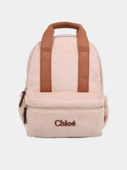 Chloé | Chloé Girls Corduroy Backpack in Pink (36cm),商家Childsplay Clothing,价格¥2122