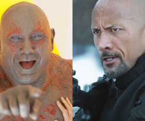 Dave Bautista in Guardians of the Galaxy Vol. 2 und Dwayne Johnson in Fast and Furious 8