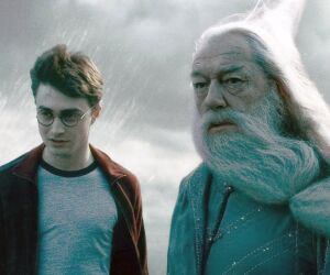 Daniel Radcliffe und Michael Gambon (r.) in Harry Potter und der Halbblutprinz aus dem Jahr 2009.