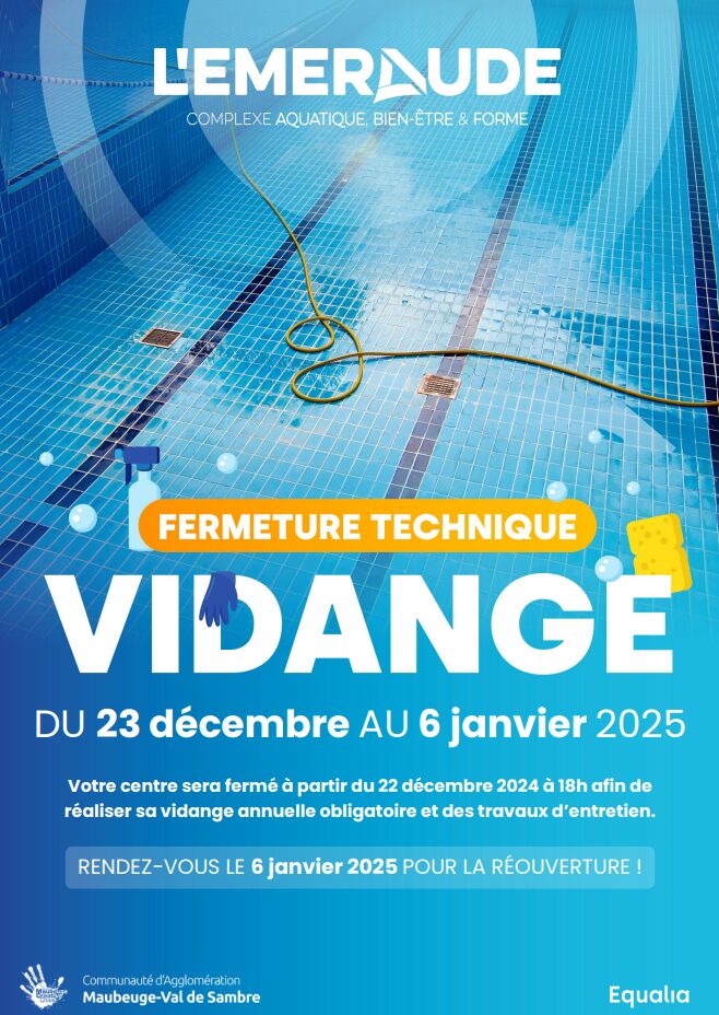 Fermeture technique du Complexe Aquatique l'Emeraude