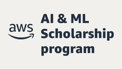 AWS AI and ML Scholarship program logo. 