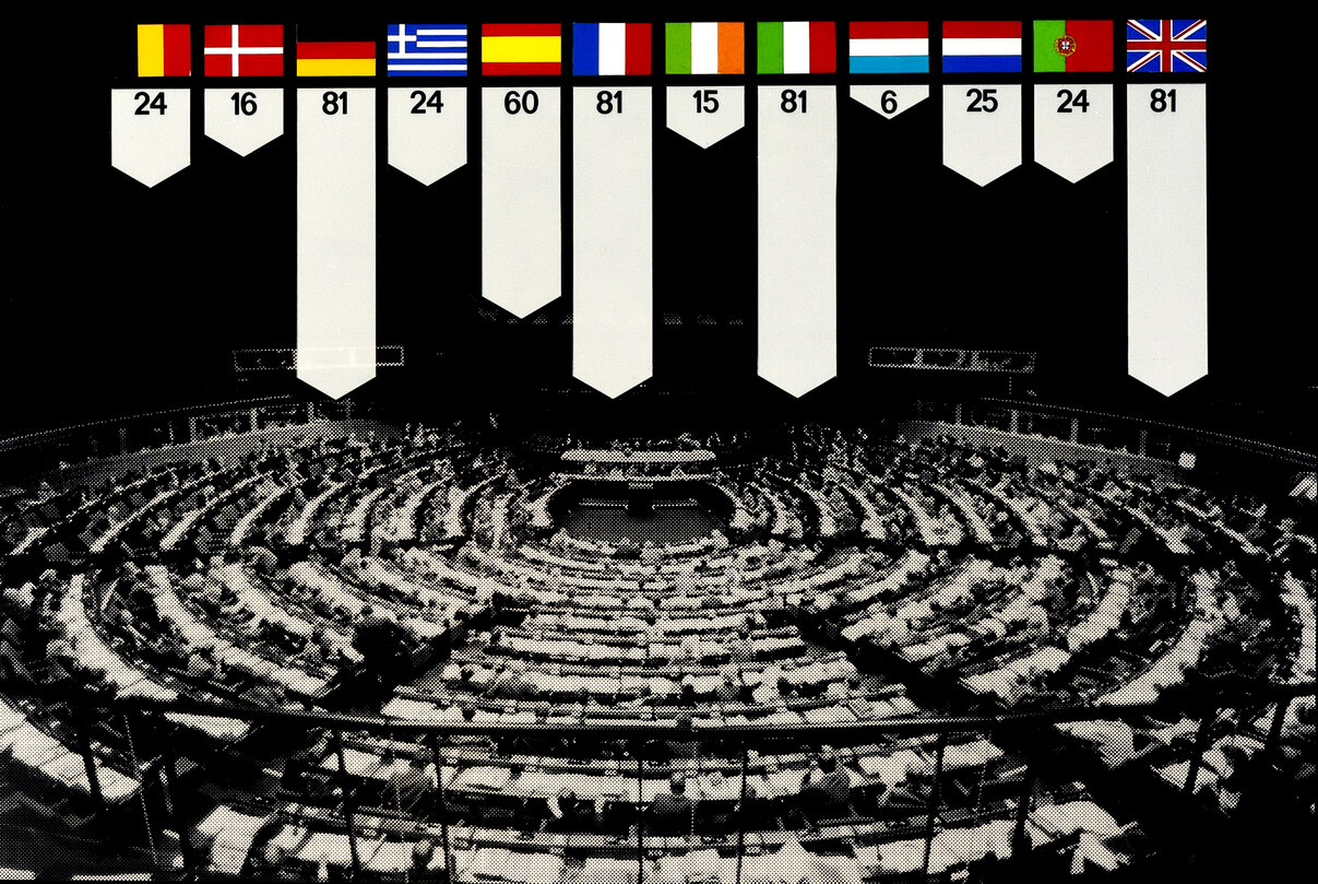 Number of seats per country in the EP following the accession of Spain and Portugal to the EU in 1986.