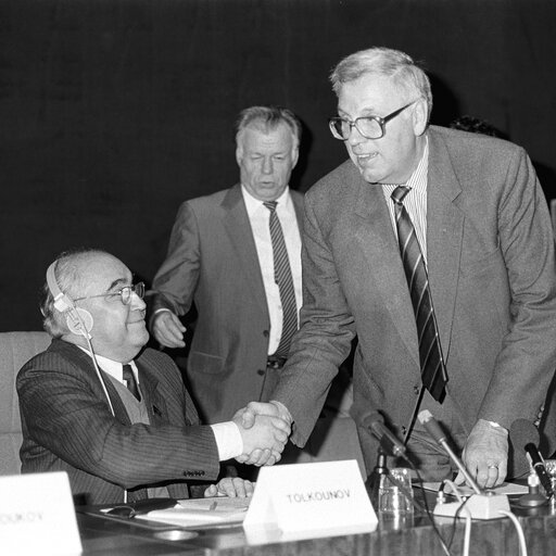 Nuotrauka 8: Joint press conference  with a Russian delegation visiting the European Parliament in Strasbourg.