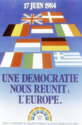 Nuotrauka 2: Propaganda posters for the European election of June 17, 1984