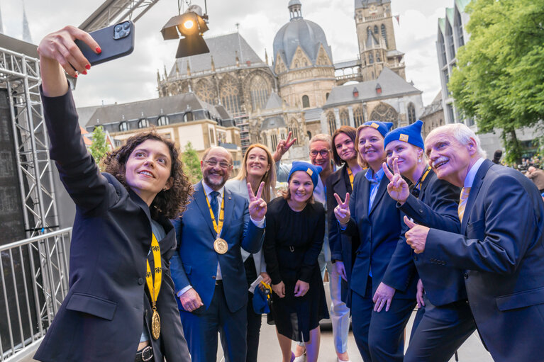 Official visit by Roberta METSOLA, EP President to Aachen, Germany, to participate in the International Charlemagne Prize 2022: Political Manifestation: Charlemagne Prize for Peace