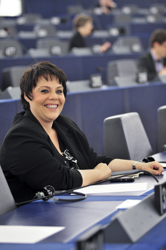 Plenary session week 21 2013 in Strasbourg, Claudette ABELA BALDACCHINO poses for a portrait