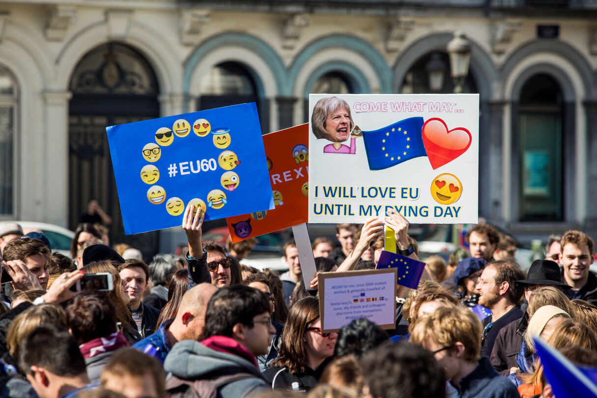 ' March for Europe Brussels ' on the occasion of the 60th Anniversary of the 1957 signature of the Rome Treaty