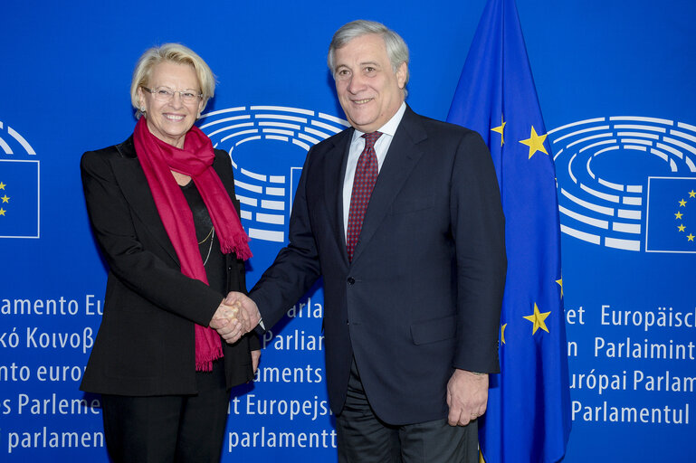 Antonio TAJANI - EP President meets with Michele ALLIOT-MARIE