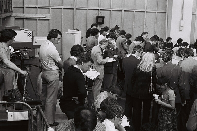 Counting of Eurovotes at ballsbridge, Dublin