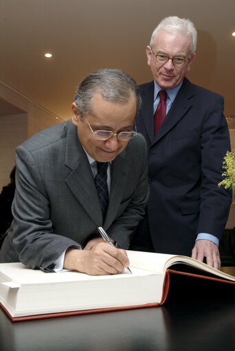 Hans Gert POETTERING - EP President meets with Abdalwahab Abdallah, Minister of Foreign Affairs of Tunisia, in Brussels