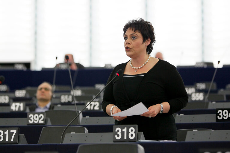 Claudette ABELA BALDACCHINO during Plenary in Strasbourg, week 16 2014