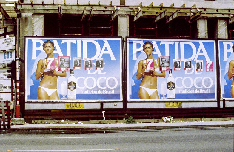 Propaganda posters for the European elections of June 17, 1984