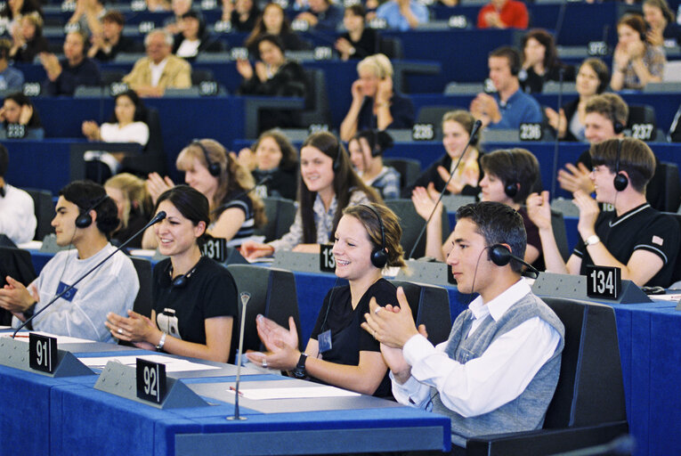 Test plenary session with youngsters - Simulation of the EP president election