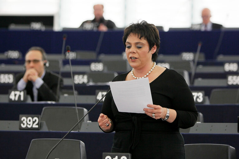 Claudette ABELA BALDACCHINO during Plenary in Strasbourg, week 16 2014