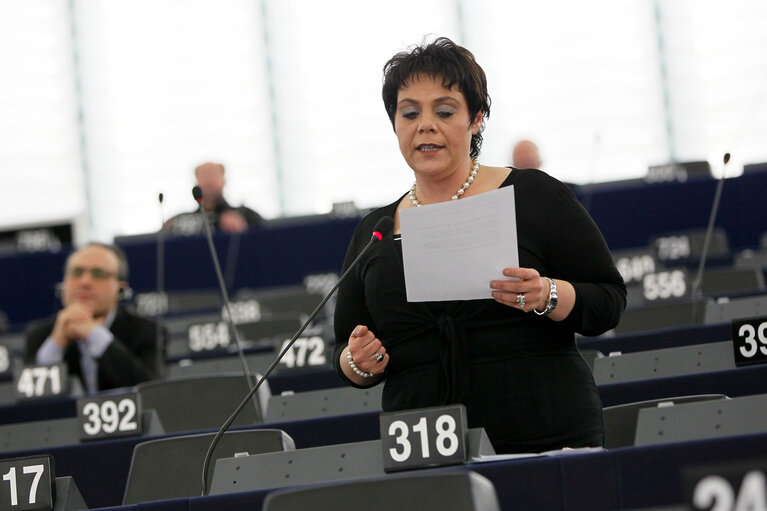 Claudette ABELA BALDACCHINO during Plenary in Strasbourg, week 16 2014