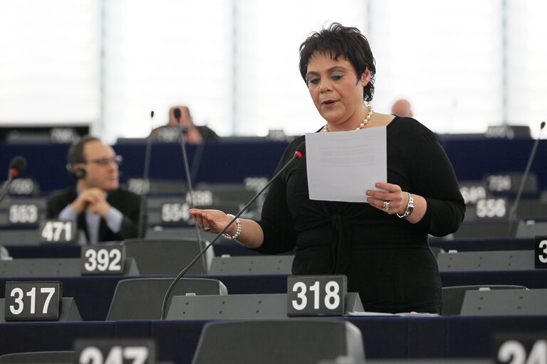 Claudette ABELA BALDACCHINO during Plenary in Strasbourg, week 16 2014