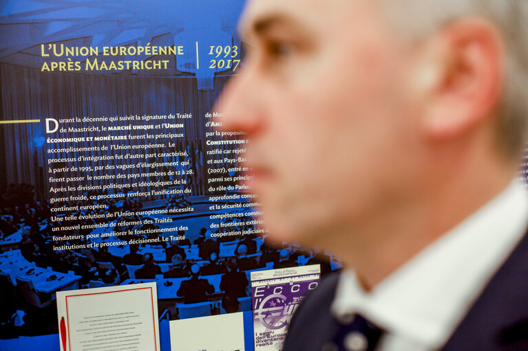 Exhibition 60th anniversary of the Rome Treaty in the European Parliament in Strasbourg.