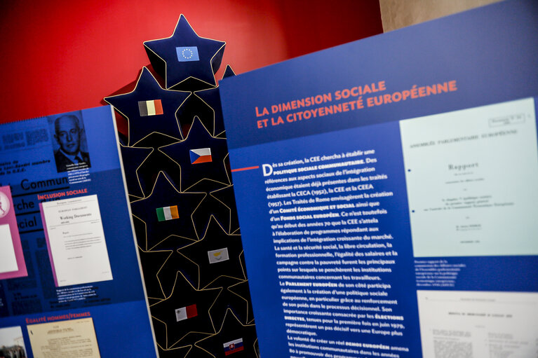 Exhibition 60th anniversary of the Rome Treaty in the European Parliament in Strasbourg.