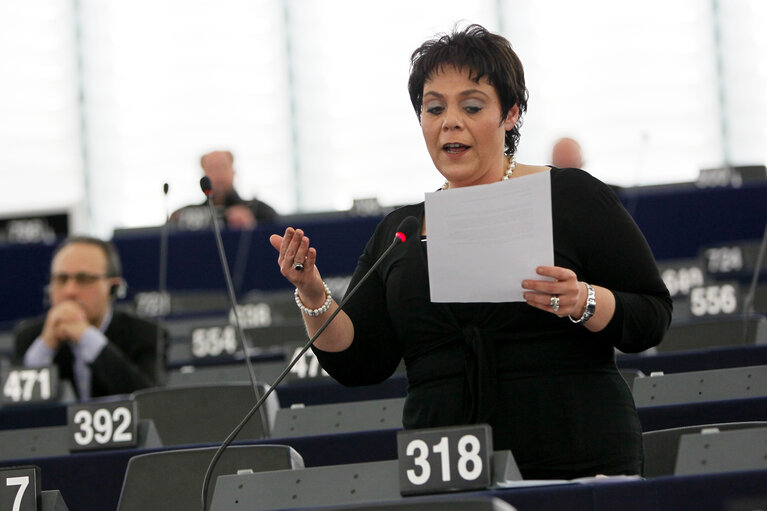 Claudette ABELA BALDACCHINO during Plenary in Strasbourg, week 16 2014