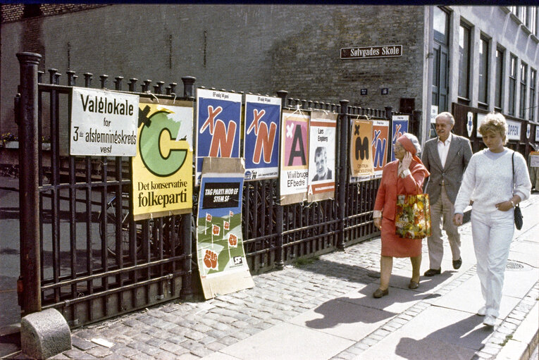 Nuotrauka 26: Propaganda posters for the European election of June 17, 1984