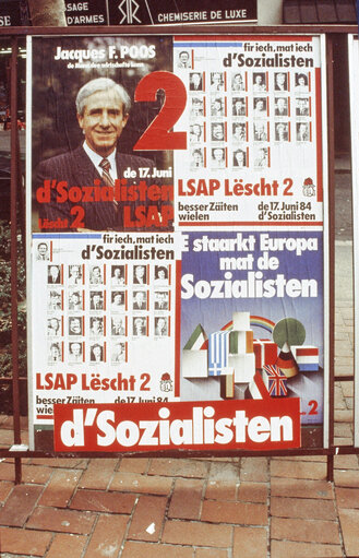 Nuotrauka 36: Propaganda posters for the European elections of June 17, 1984