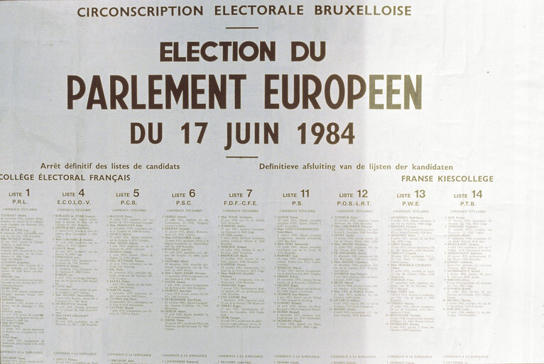 Nuotrauka 32: Propaganda posters for the European elections of June 17, 1984