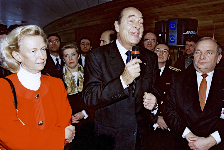 Visit of Jacques CHIRAC, President of France: Inauguration of the LOW Building