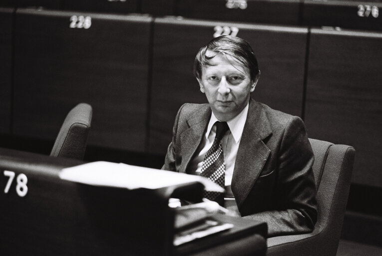 Paul Fernand GRANET during a plenary session in Strasbourg, June 12-16, 1978.