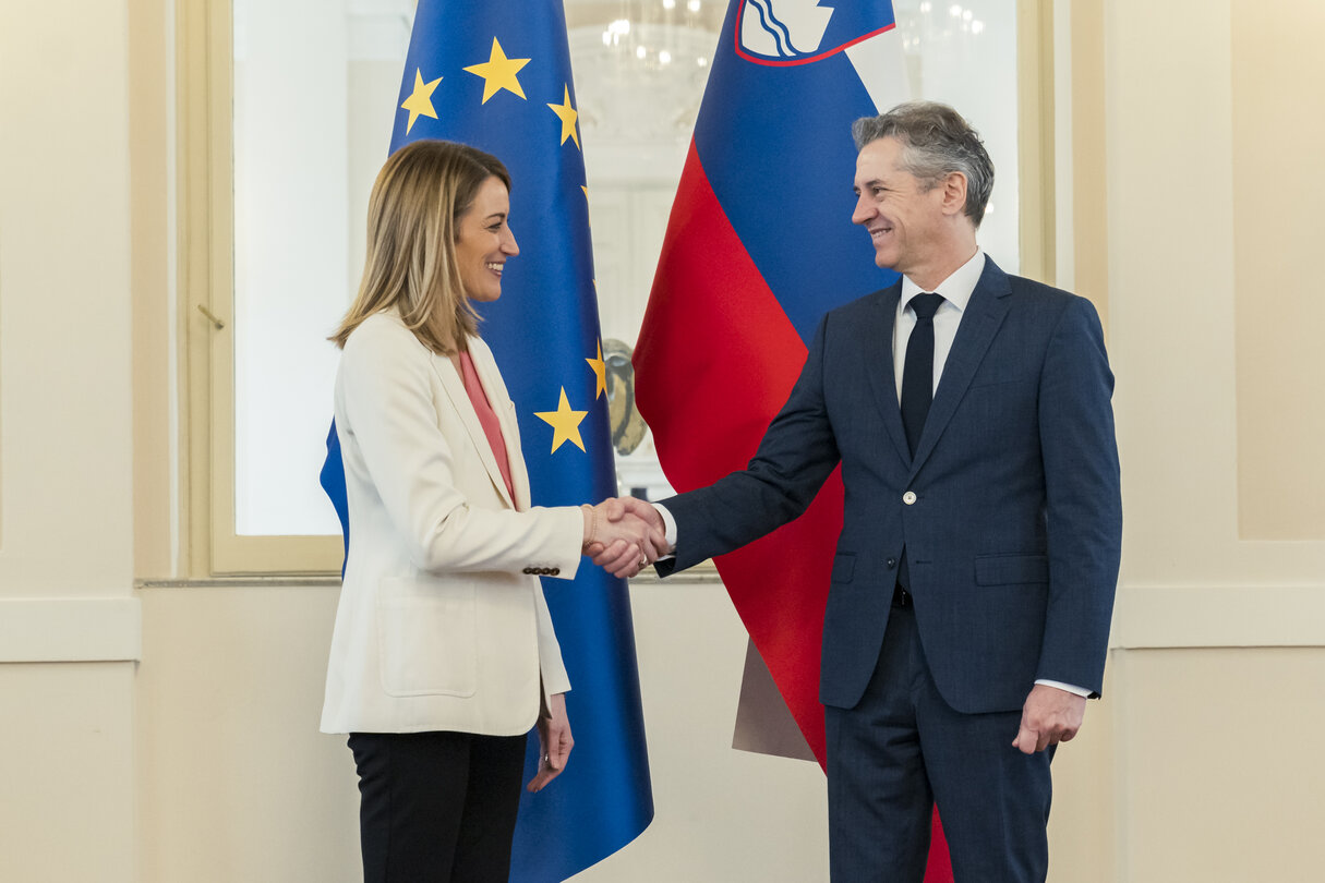 Official visit by Roberta METSOLA, EP President to Ljubljana (Slovenia) - Meeting with Robert GOLOB, Slovenian Prime Minister