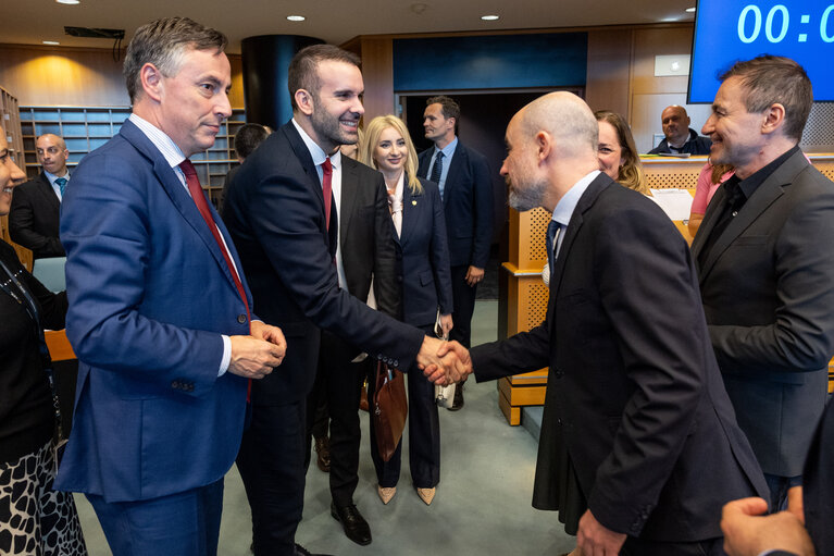 Photo 39 : AFET - Exchange of views with Milojko Spajić, Prime Minister of Montenegro