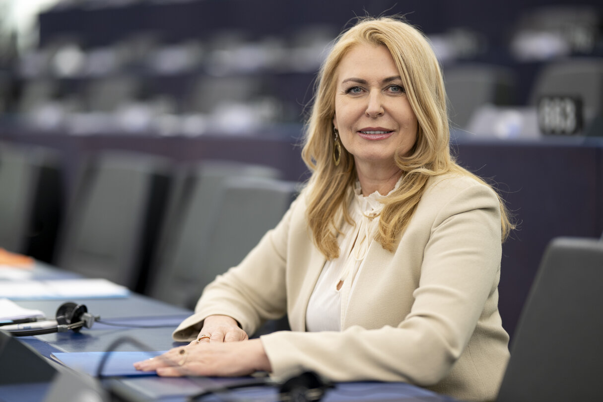 Elzbieta LUKACIJEWSKA in the EP in Strasbourg