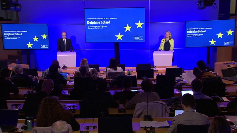 2024 European Election campaign briefing: Protecting the European election from disinformation and external interference and presentation of the Institutional election campaign (Screening of the TV advertising spot)