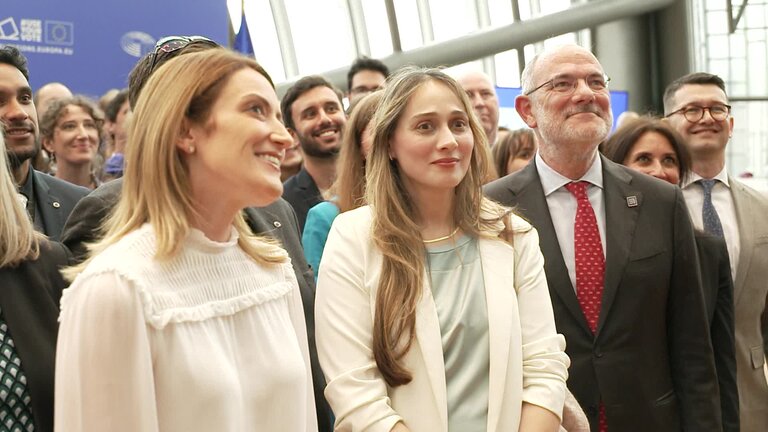 European Elections 2024 - Partnership Agreement: extracts of the ceremony with the participation of Roberta METSOLA, EP President