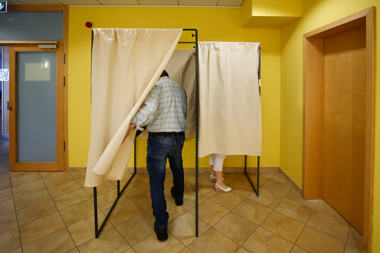 European elections 2024 - Ambiance shots of polling stations in Luxembourg