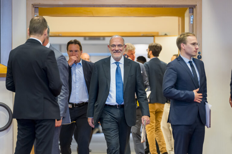 Nuotrauka 12: Meeting of the EP Conference of President with the participation of Charles MICHEL, President of the European Council