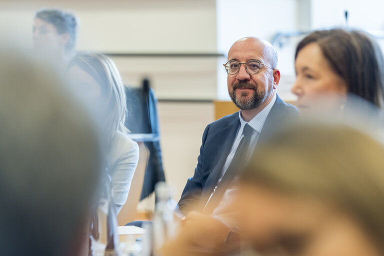 Nuotrauka 3: Meeting of the EP Conference of President with the participation of Charles MICHEL, President of the European Council