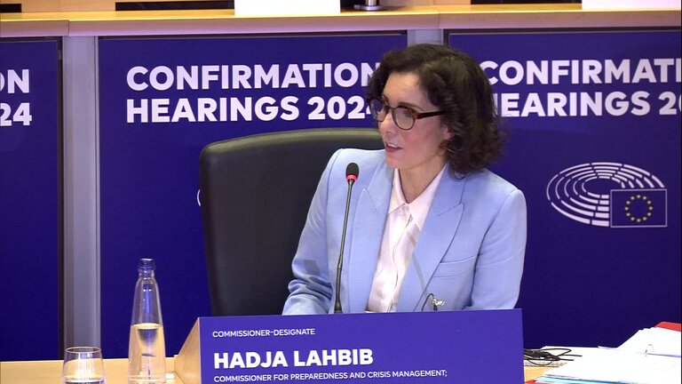 Confirmation hearing of Hadja LAHBIB, European Commissioner-designate for Preparedness and Crisis Management, and European Commissioner-designate for Equality: Questions / Answers (part 3)