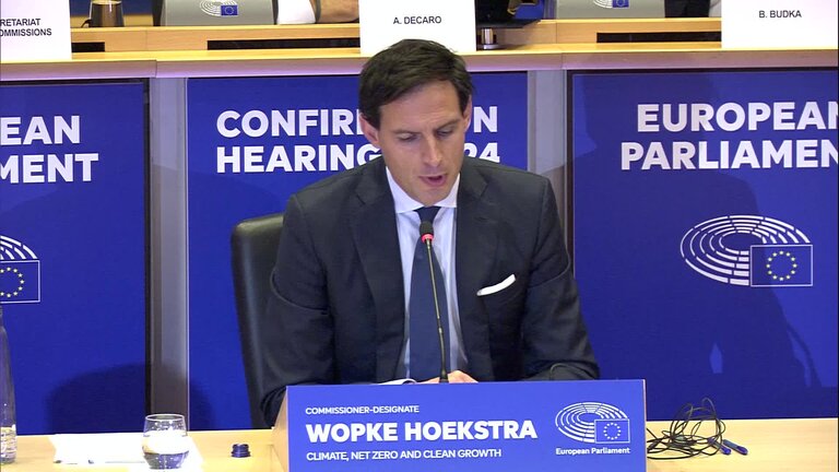 Confirmation hearing of Wopke Bastiaan HOEKSTRA, Commissioner-designate for Climate, Net-Zero and Clean Growth: opening statement by the Commissioner-designate